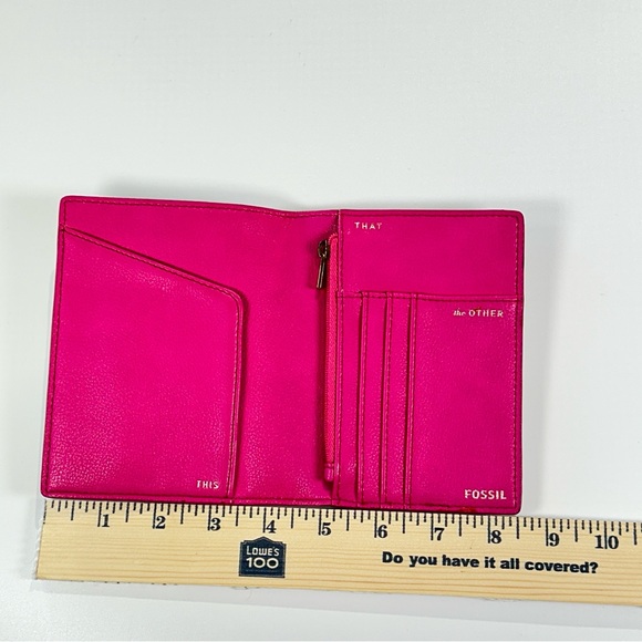 Fossil Everyday Wallet Bold Print Zip Coin Bifold - Picture 13 of 13